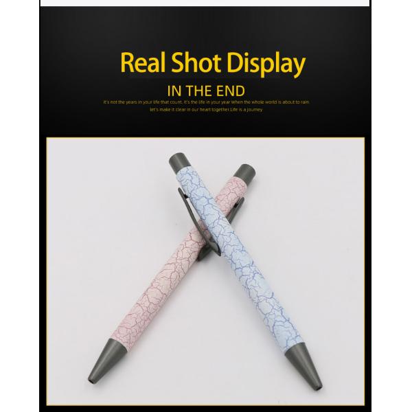 Business Office Aluminum Ballpoint Pen 1.0mm High Quality Unique Patterns Metal Pen