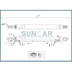 PS01V00005R300 Dozer Cylinder Piston Seal Repair Kit for CNH