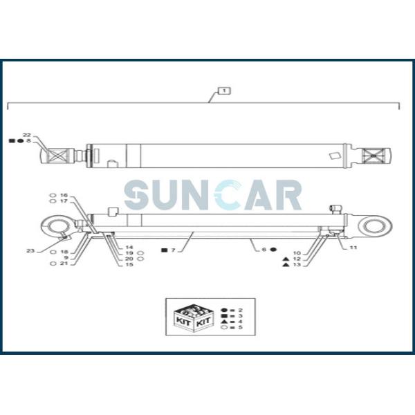 Buy PS01V00005R300 Dozer Cylinder Piston Seal Repair Kit for CNH at wholesale prices