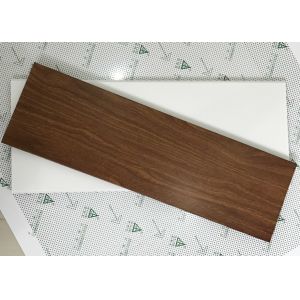 Exterior Soffit Metal Ceiling System C - Shaped Wood Grain Suspended Ceiling Tiles
