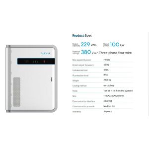 LiFePO4 Battery Commercial Energy Storage System All-in-One 100kW-120kW AC