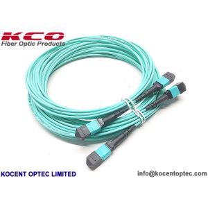 12fo 24fo MM OM3 OM4 50/125 MPO MTP Optical Fibre Patch Cable