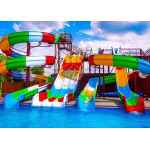 Anti Ultraviolet Aqua Water Park Slide 6M Height For Commercial Use