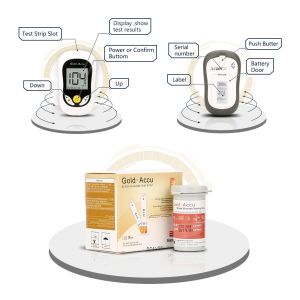 Quality Diabetic Patient Blood Glucose Meter Kit With Venous Fad-gdh Principle System for sale