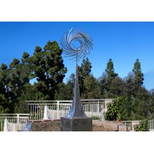 China Large Outdoor Decorative Stainless Steel Sculpture Artists Garden Kinetic Sculpture on sale