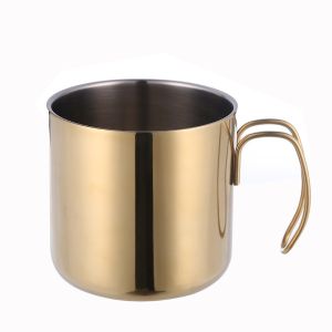 Quality Beautful Gold Stainless Steel Travel Mug With Lid Customized Logo for sale