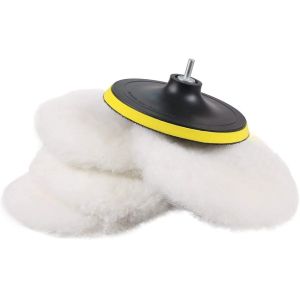 White Wool Polishing Buffing Pad 6Pcs 6 Inch 150mm