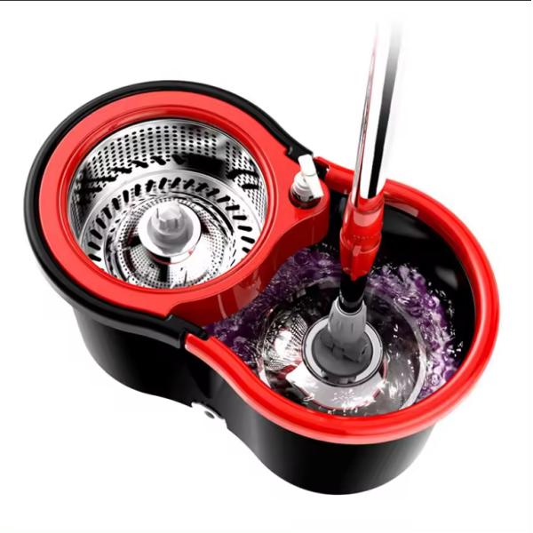 Heavy Duty 360 Spin Magic Mop with Press Detergent Bottle and Microfiber Cloth Cover Type