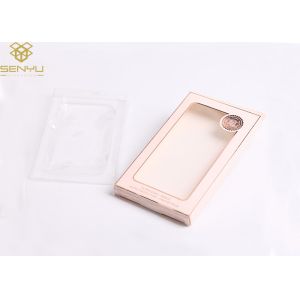 Pink 1500gsm Cardboard Phone Case Packaging Box With Window