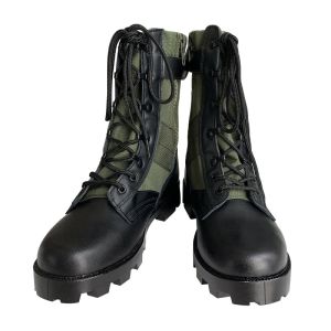 China Comfortable Men's Green Hiking Boots with Durable Rubber Sole and Oxford Leather on sale