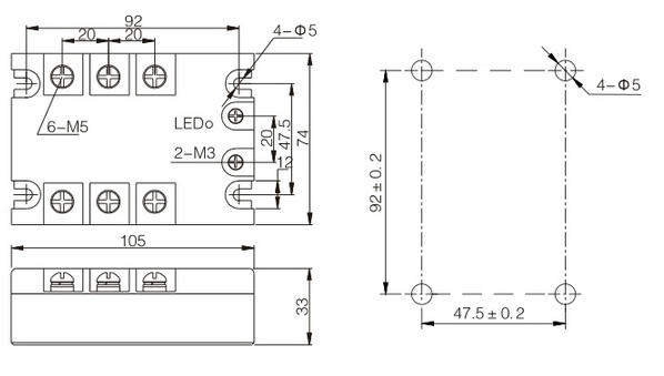 HHG1-3/032F-38 SSR 120da ssr fotek three phase solid state relay