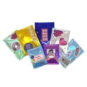 Silver Custom Poly Mailer Bags Customized Holographic Foil Bags Recyclable