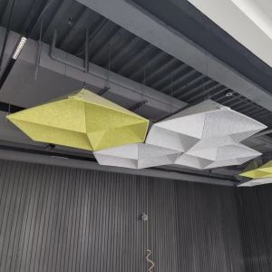 Six Pointed Star Ceiling Panels Custom PET Ceiling Tiles Stylish Sustainable and Effective Sound Control Panels