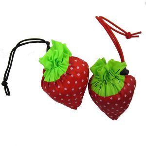 Reusable polyester strawberry bag for shopping