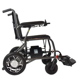 China Lightweight Aluminium Foldable Power Wheelchair 6km/H Max on sale