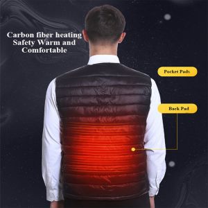 USB Rechargeable Heated Waistcoat Power Bank Heated Vest Outdoor
