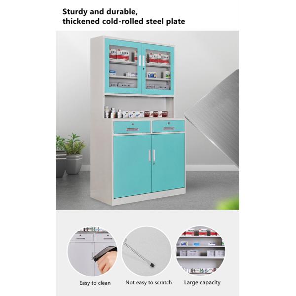 0.5mm Three Drawer Medicine Display Cabinet Odourless ODM