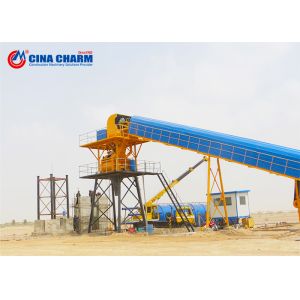 Stationary HZS60 60m3/H Concrete Mixing Plant Equipment 4100mm Discharging