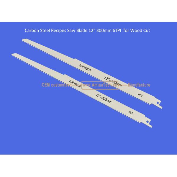 Carbon Steel Recipes Saw Blade 12" 300mm 6TPI for Wood Cut ,Power Tools