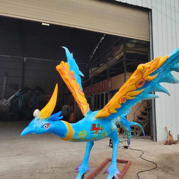 Life Size Animatronics Electronic Handcrafted Chinese Mythical Creatures Luan Niao