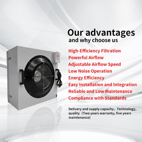 High Filtration H13-H17 FFU Air Purifying Cold Plate Paint for Clean Room Equipment