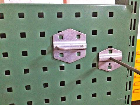 Square hole perforated display fitting