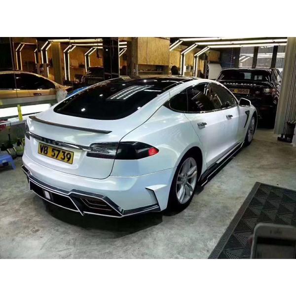 Selling Model S Body Kit Carbon Fiber Front and Rear Bumper Side Skirts Spoiler for Tesla Model S