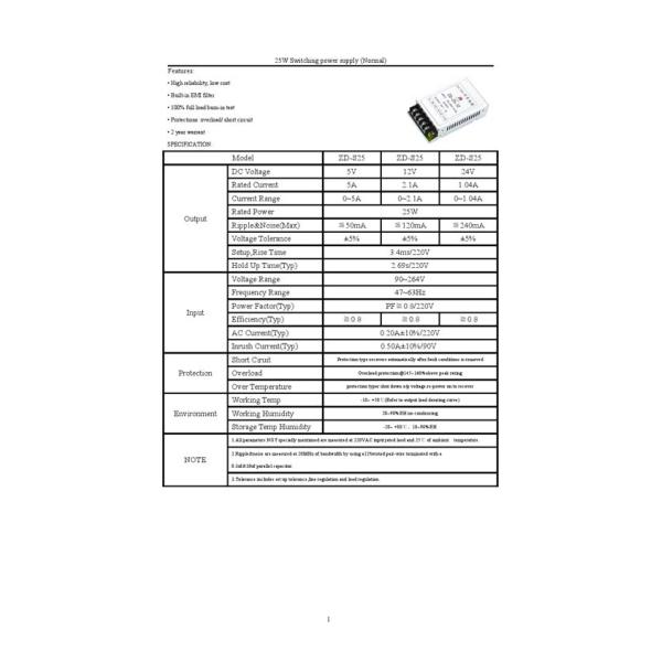 25-12/24 LED Indoor Switch Power