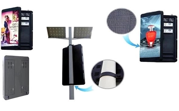 5000CD/SQM Outdoor Street Light Pole Led advertising Display Wifi 3G USB Wireless Control