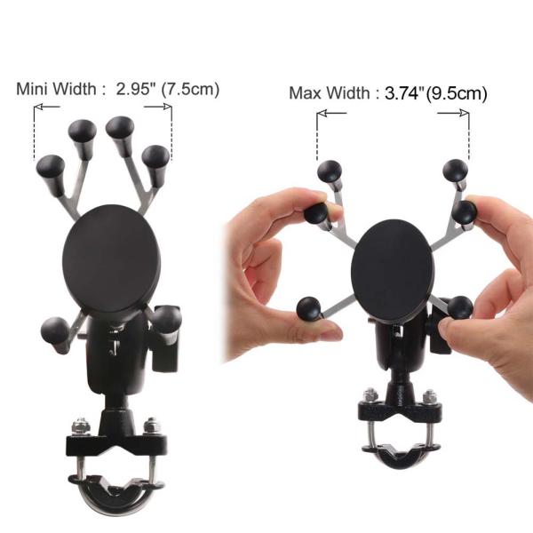 Anodizing 6 Claws X Claw Motorcycle Phone Mount Anti Skid Phone 8 Use