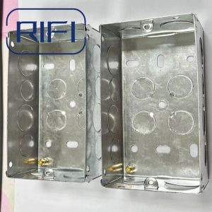 20mm 25mm 2 Gang Gi Box Electrical Junction Switch Box Outlet Socket Box