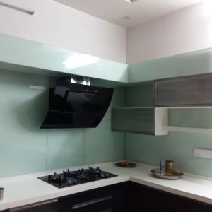 Industrial Technique Painted Glass for Kitchen Splashback Decorative Lacquered