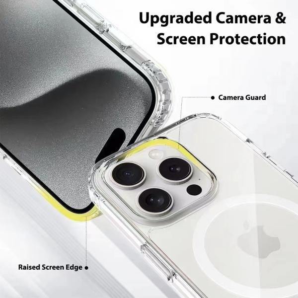 TPU Silicone Shockproof Magnetic Mobile Phone Cases For Iphone 15 14 13 Pro Max