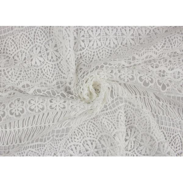 Textile Milk Silk Soft Water Soluble Guipure Women Dress Processing Lace Fabric