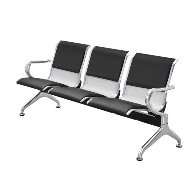 Hospital Furniture PU Hospital Waiting Chairs from Stainless Steel Public Row