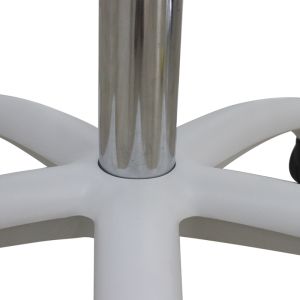 Ergonomically Adjustable Office Chair Base White Finish And Lightweight Aluminum