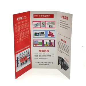custom folded leaflet brochure printing duplex board brochure printing offset