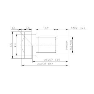 1/2.3 4.9mm 8 Megapixel Low distortion less than 8%, S mount lens ,CCL123049MP  lens for MT9M111 to MT90006,MT9P031