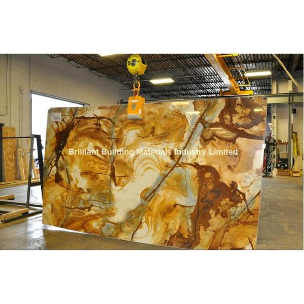 Buy Luxury Palomino Quartzite Slab, Brazil Yellow Quartzite Slab at wholesale prices