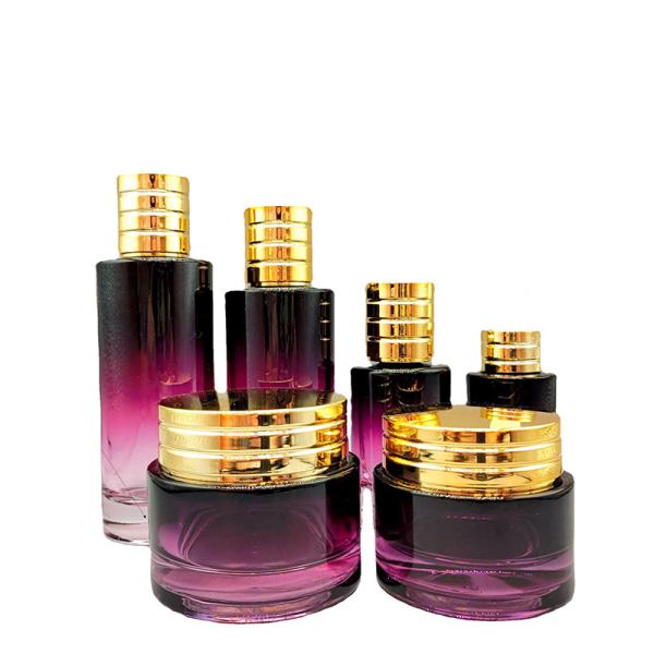 Buy Shockproof Cosmetic Glass Bottles Hot Stamping Face Cream Glass Bottle at wholesale prices