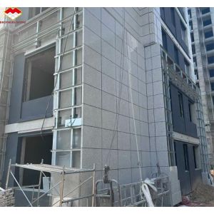 Modern Flamed Chinese Grey Granite Stone Veneer Cut-to-Size for Outdoor Wall