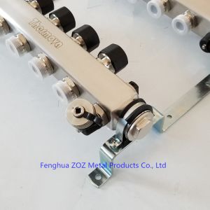 5 Port stainless steel water manifolds for underfloor heating system