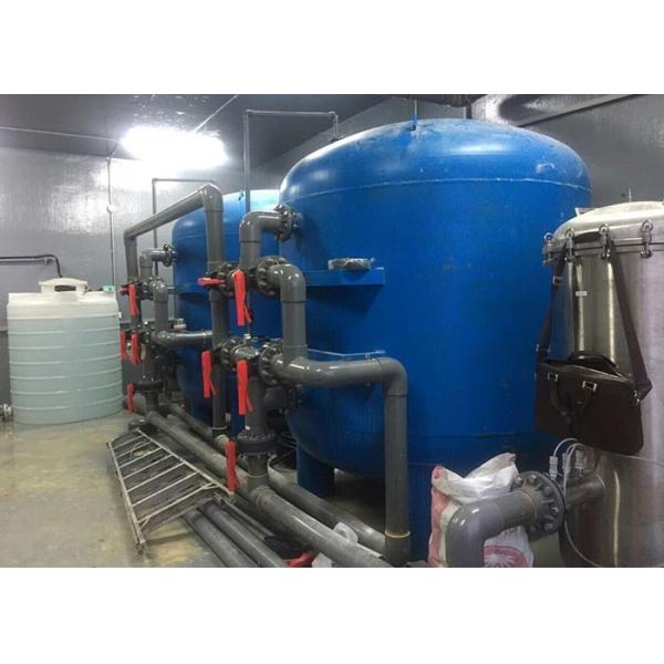 Buy 50M3/H Water Treatment System / Pure Water Filter 50T/H With Blue Fiberglass For Drinking at wholesale prices