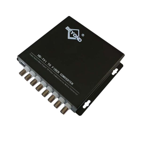 8-ch TVI to fiber converter,1080P@HD-TVI video with 1-ch Reserve RS485 data to