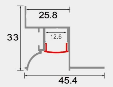LEDCORP® Aluminum Profile Return Groove for Customized Linear Light Installations For Home or Residence