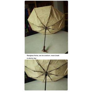 Shinny Skull Handle Foldable Windproof Umbrella For Men