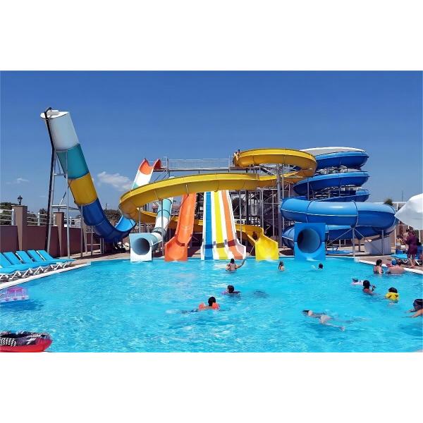 Child Amusement Park Swimming Pool Equipment Fiberglass Toys Water Slides