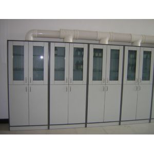 Quality Exhaust Type Computer Lab Furniture Steel Reagent Cabinet PVC Handle for sale