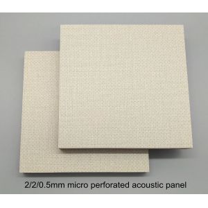 Fireproof High Sound Absorption 2/2/0.5mm Microperforated Acoustic Wall Panels
