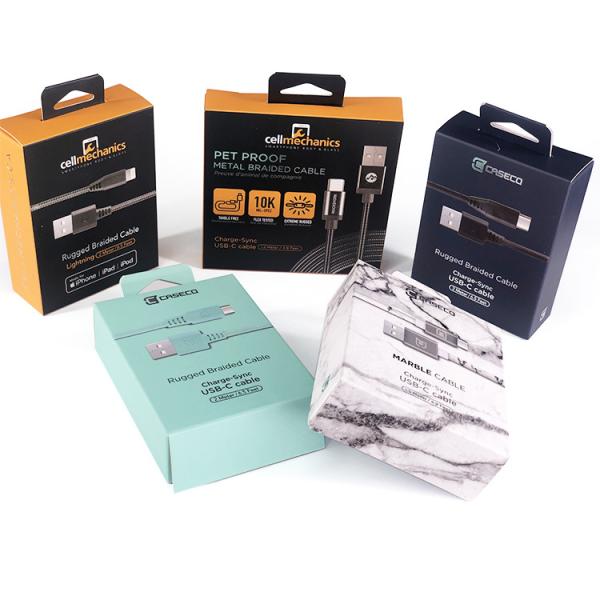 USB Cable Tempered Glass Packing Box 75mm*30mm*100mm